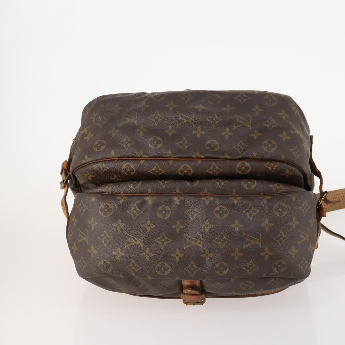 LOUIS VUITTON Monogram Saumur 35 Shoulder Bag M42254 LV Auth bs33791