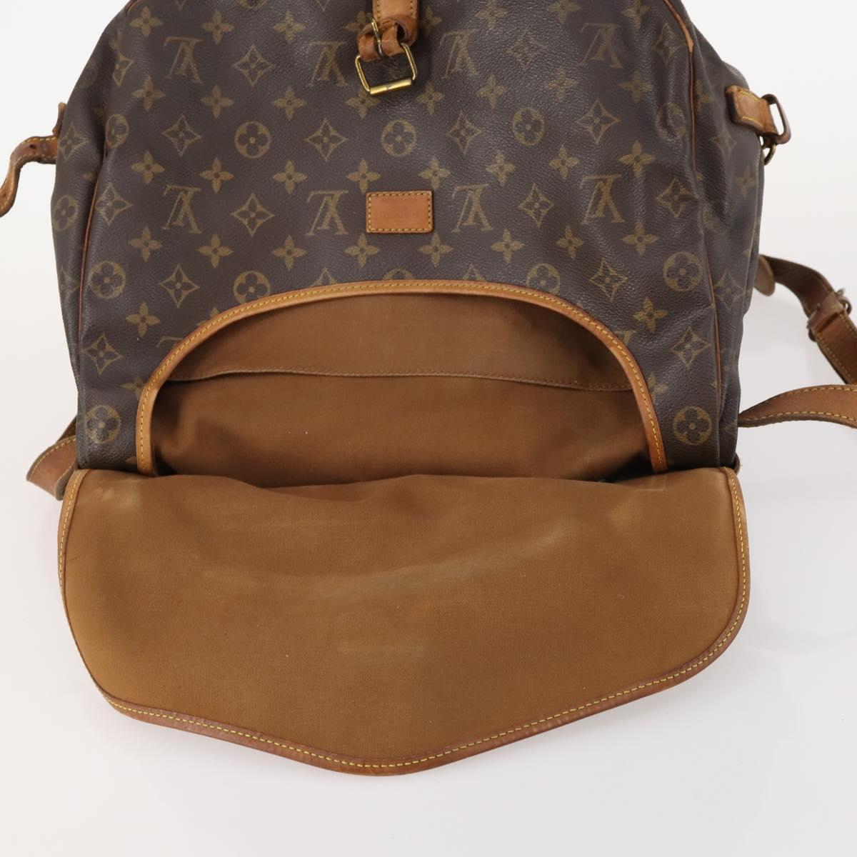 LOUIS VUITTON Monogram Saumur 35 Shoulder Bag M42254 LV Auth bs33791