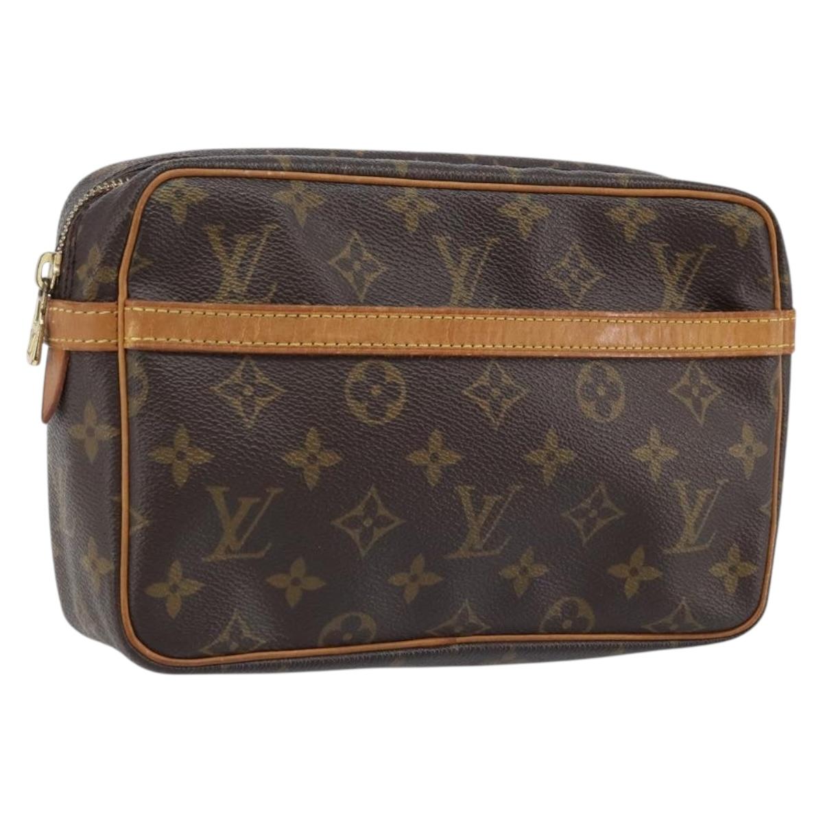LOUIS VUITTON Monogram Compiegne 23 Clutch Bag M51847 LV Auth bs33796