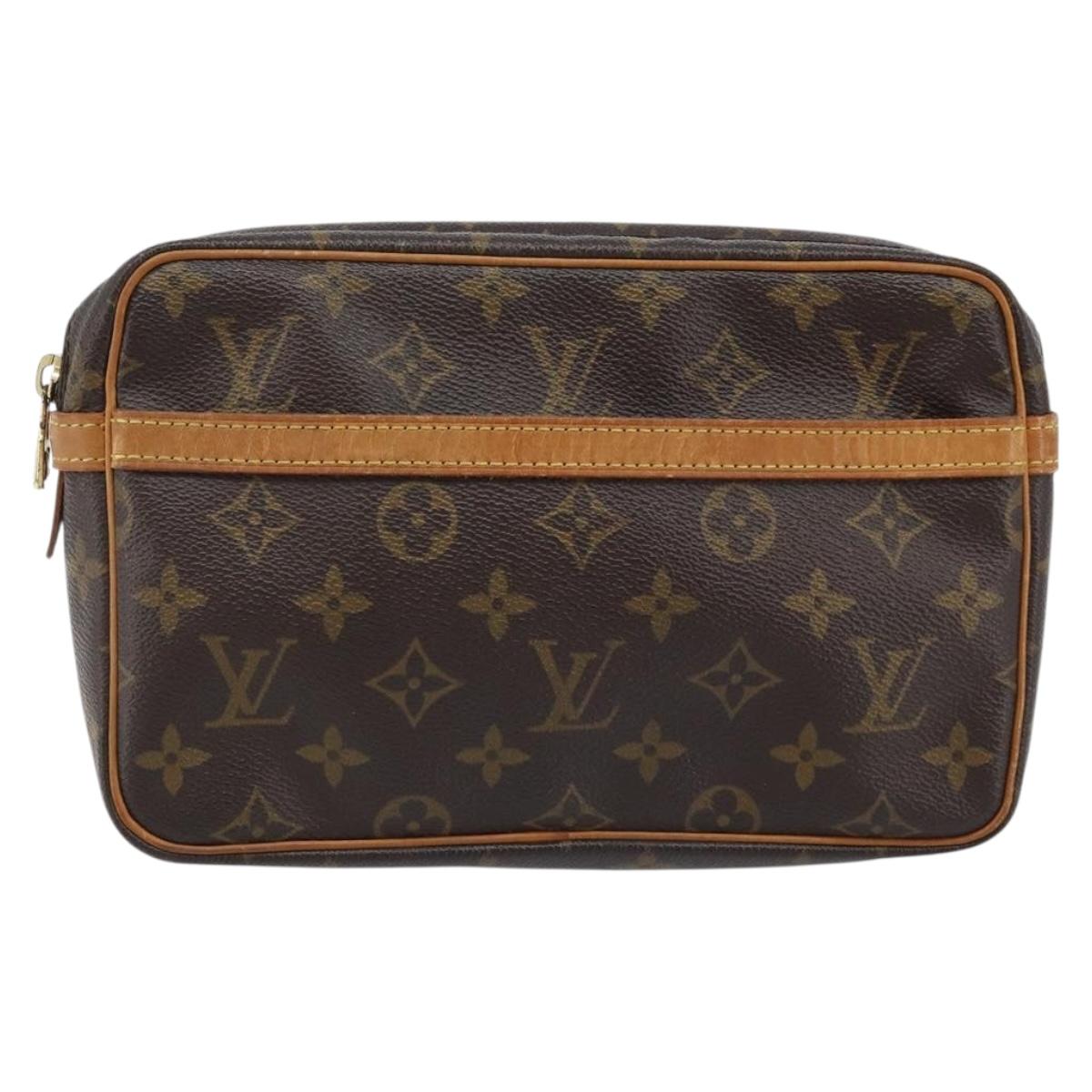 LOUIS VUITTON Monogram Compiegne 23 Clutch Bag M51847 LV Auth bs33796