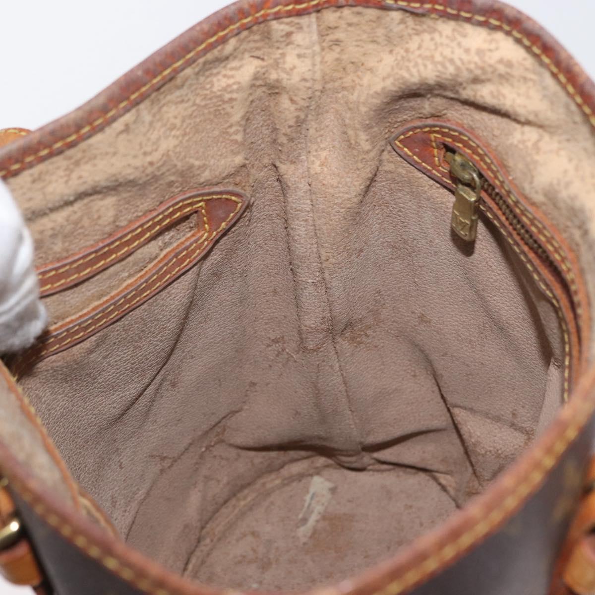 LOUIS VUITTON Monogram Bucket PM Shoulder Bag M42238 LV Auth bs33798