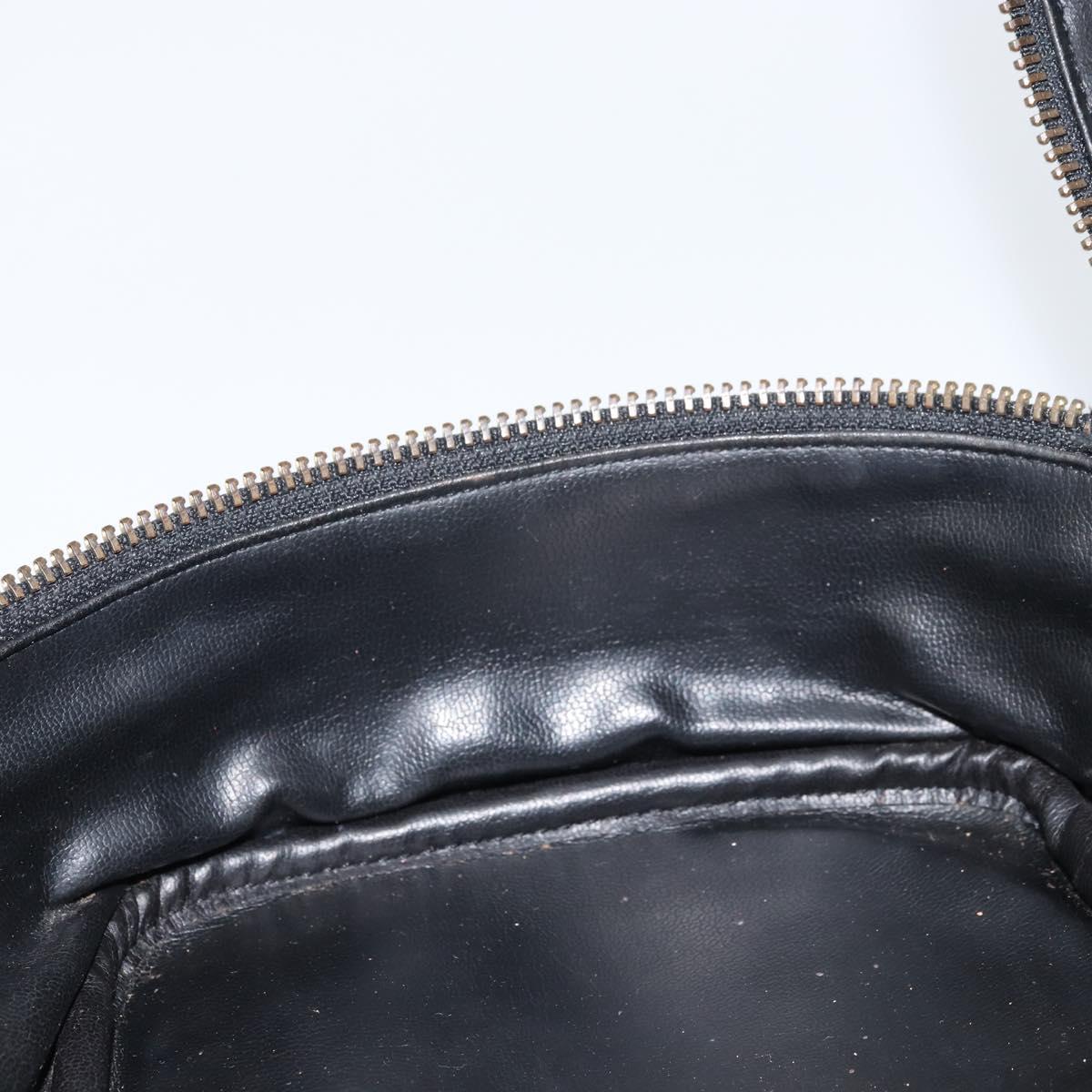 CHANEL Bicolore Vanity Hand Bag Leather Black CC Auth bs33805