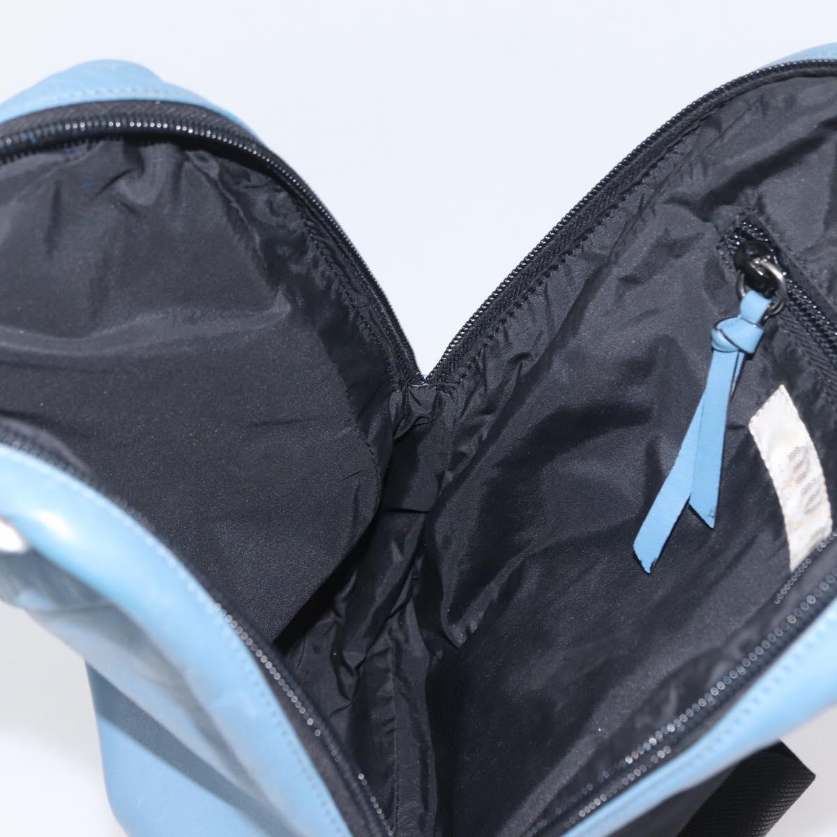 Miu Miu Shoulder Bag Leather Light Blue Auth bs33816