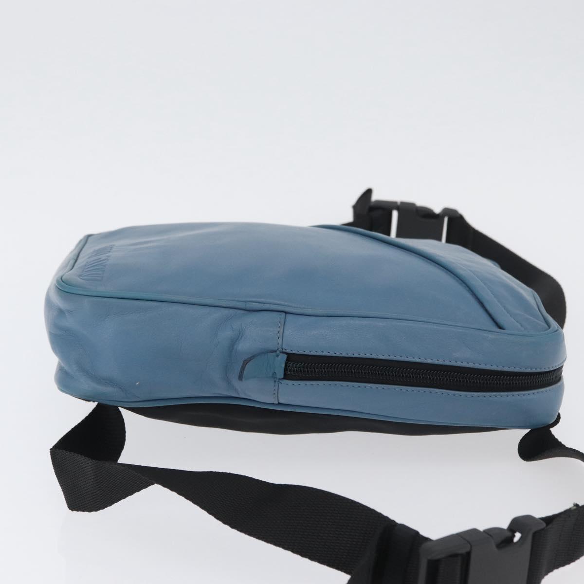 Miu Miu Shoulder Bag Leather Light Blue Auth bs33816