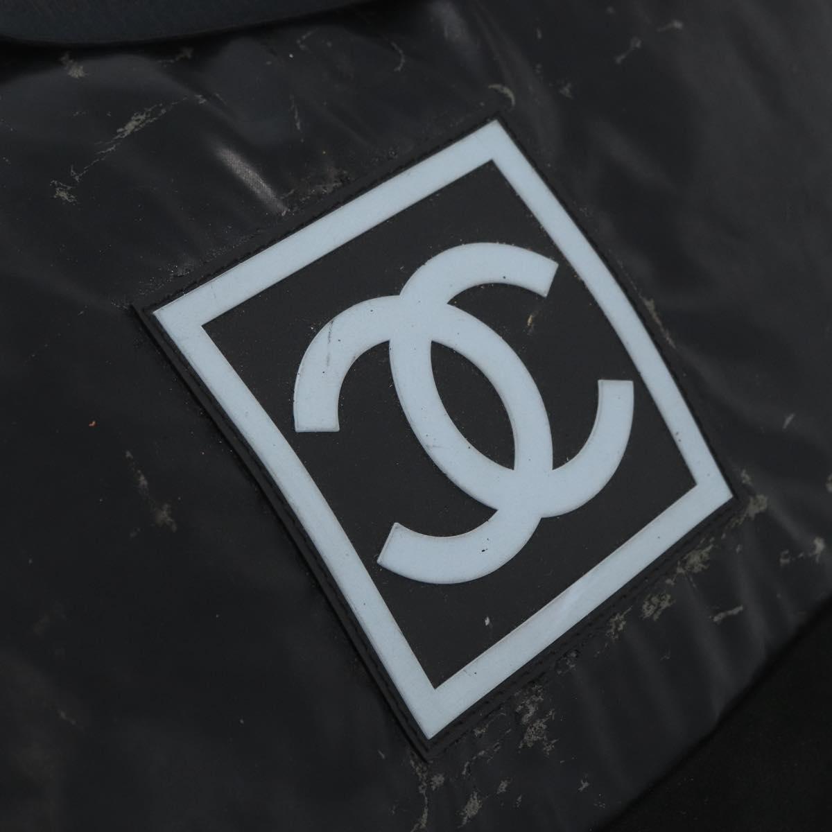 CHANEL Shoulder Bag Patent leather Black Silver CC Auth bs33829