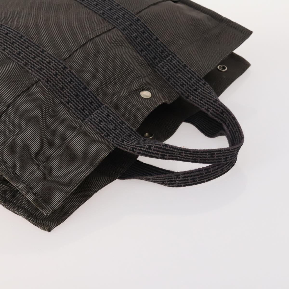 HERMES Tote Bag Canvas 2 Set Gray Navy Auth bs33837