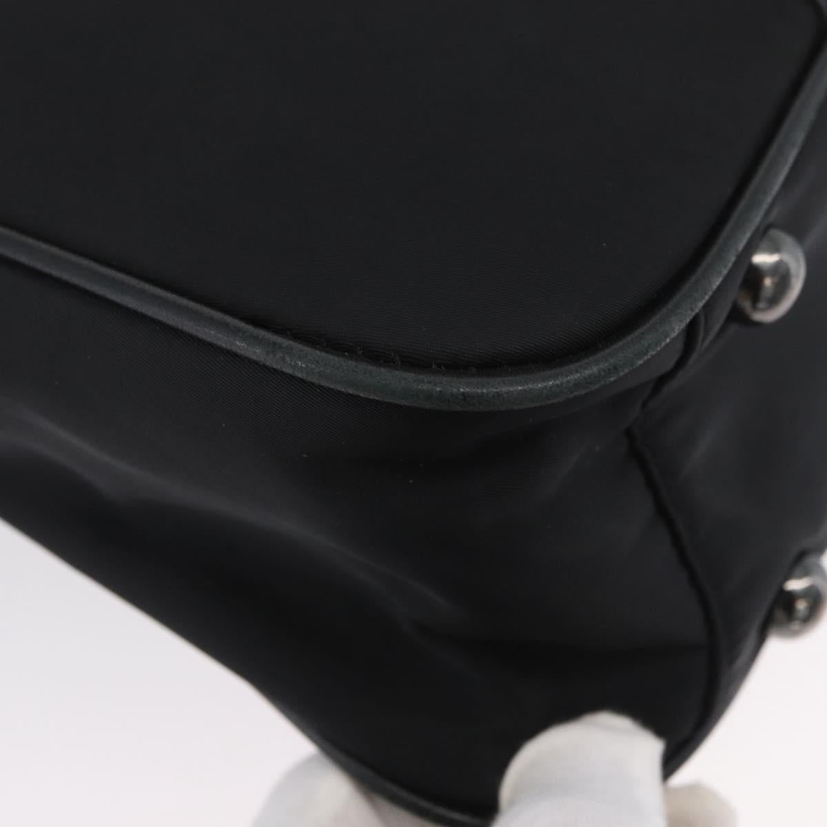 VERSACE Hand Bag Nylon 2way Black Auth bs33839