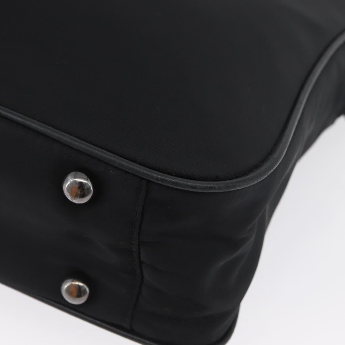 VERSACE Hand Bag Nylon 2way Black Auth bs33839