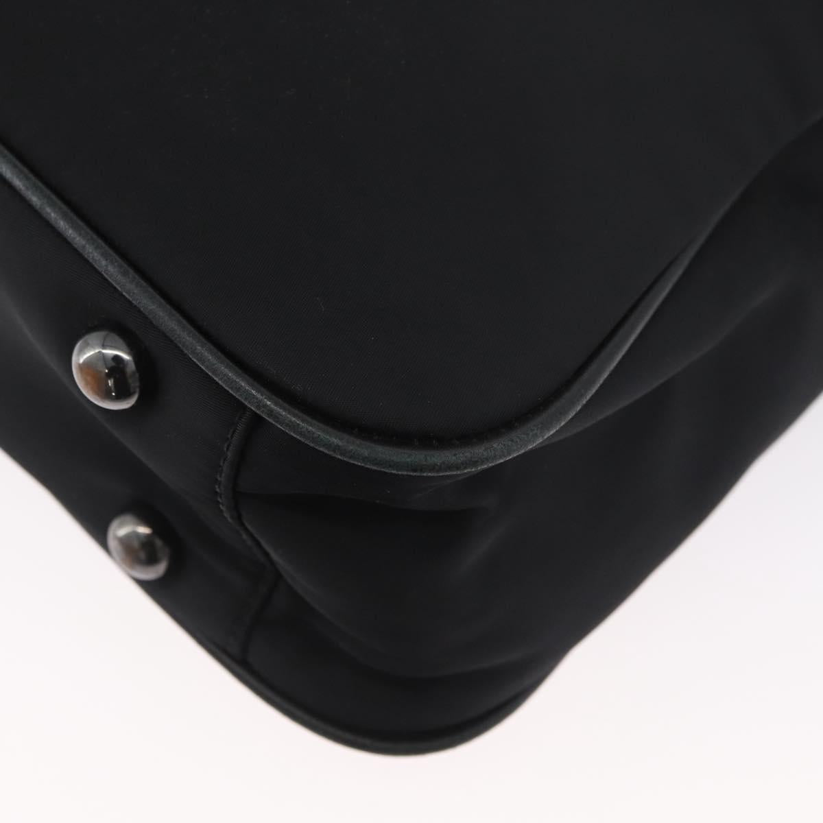 VERSACE Hand Bag Nylon 2way Black Auth bs33839