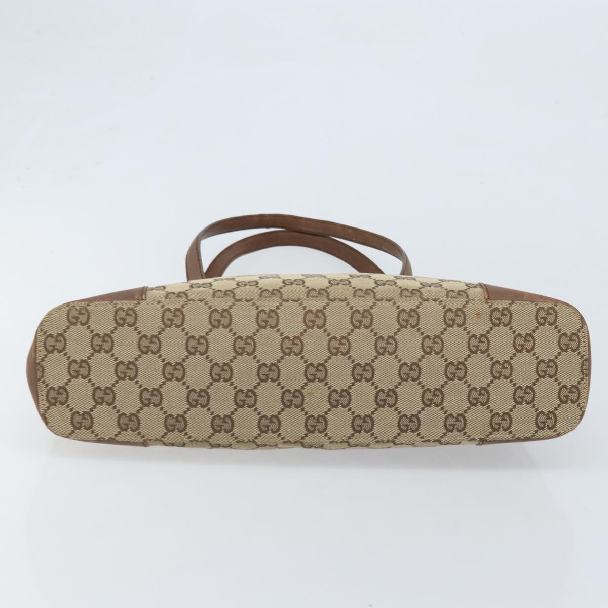 GUCCI GG Canvas Hand Bag Beige Gold 002 1122 2684 Auth bs33846