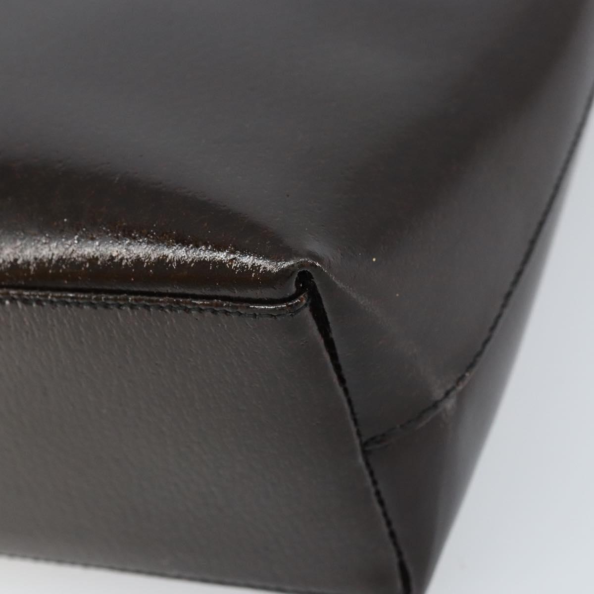 GUCCI Tote Bag Leather Brown 001 2058 3021 Auth bs33849