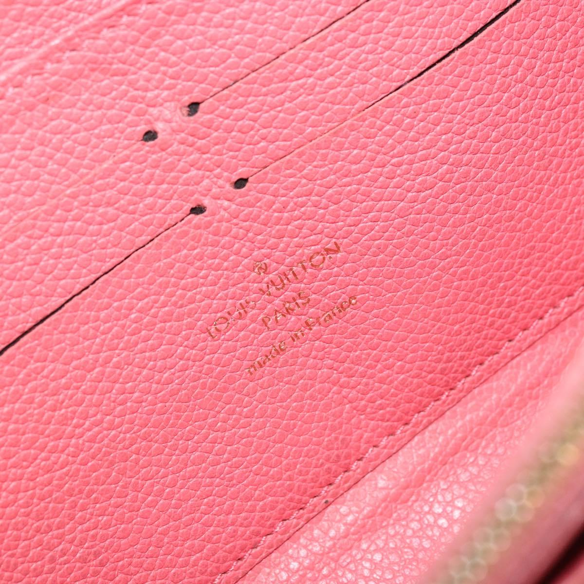 LOUIS VUITTON Monogram Empreinte Zippy Wallet Wallet Pink M64090 LV Auth bs33860