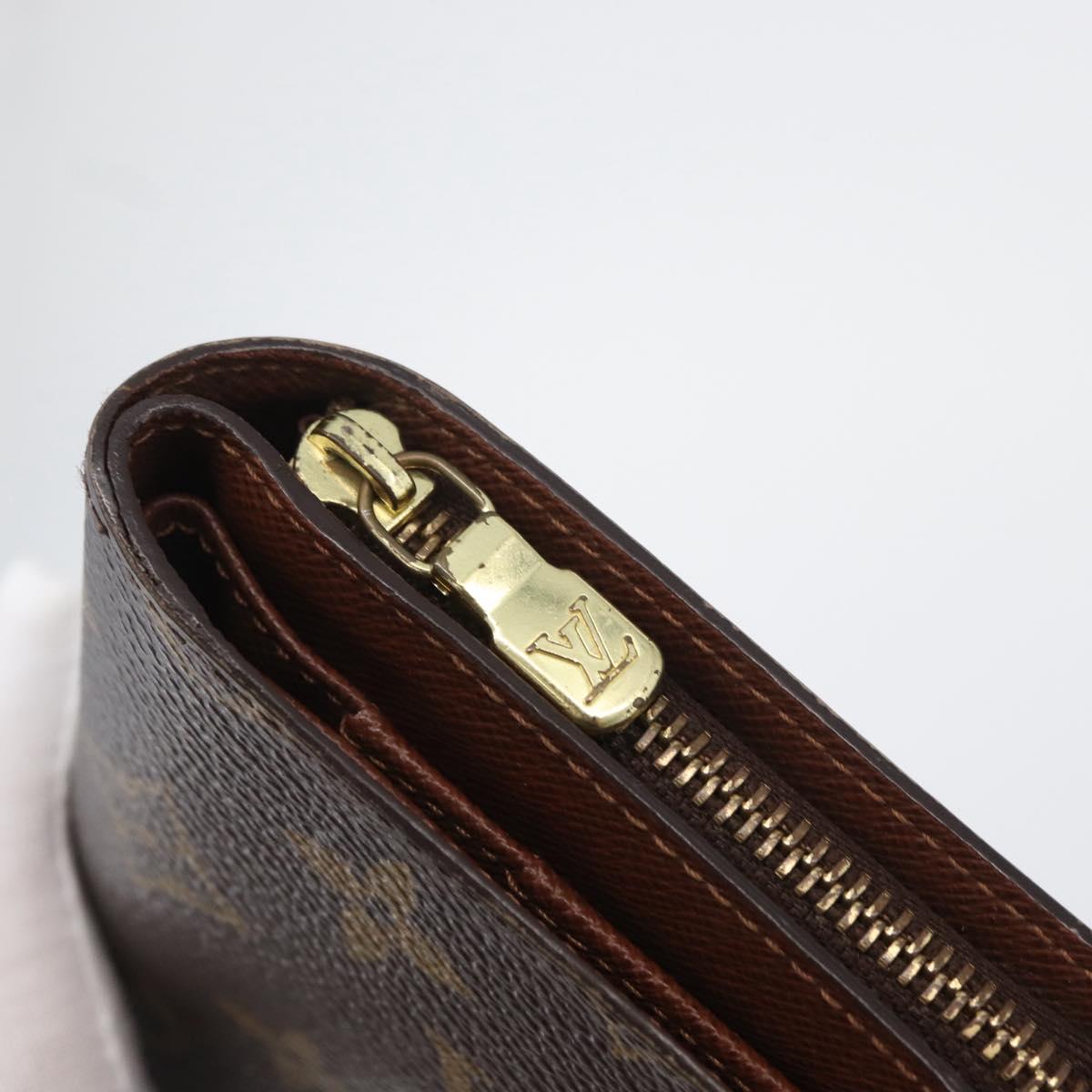 LOUIS VUITTON Monogram Porto Papie Zip Wallet M61207 LV Auth bs33861