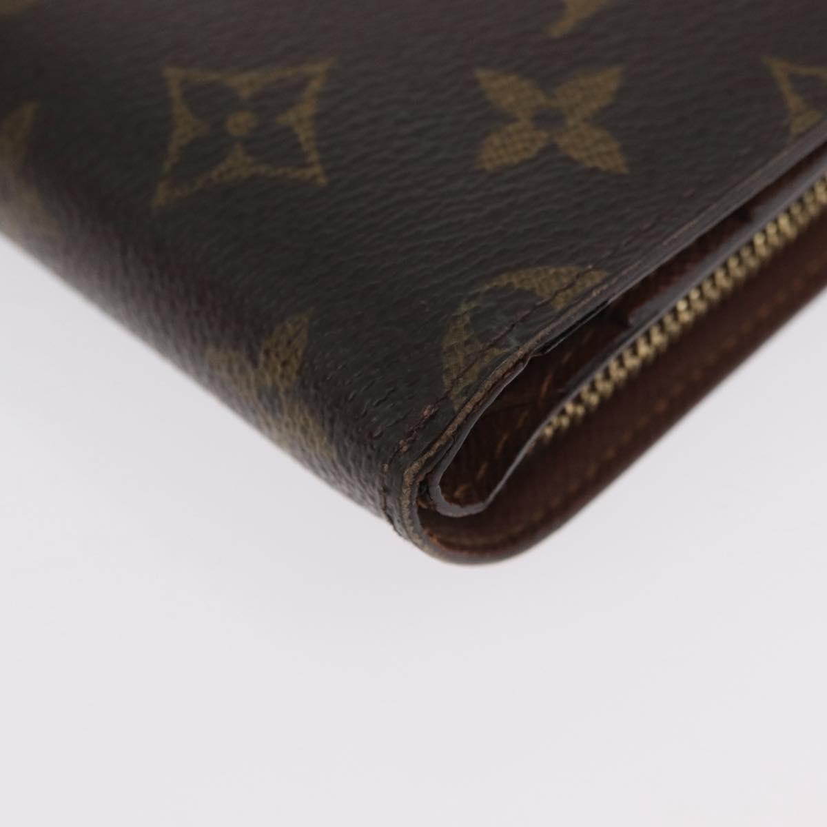 LOUIS VUITTON Monogram Porto Papie Zip Wallet M61207 LV Auth bs33861