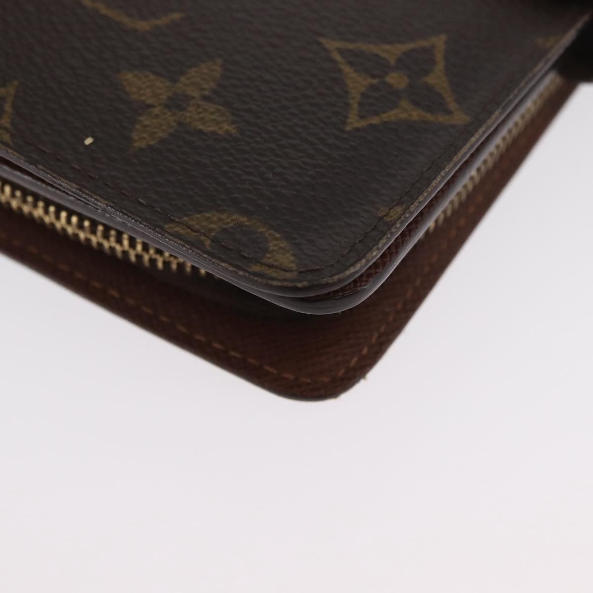 LOUIS VUITTON Monogram Porto Papie Zip Wallet M61207 LV Auth bs33861