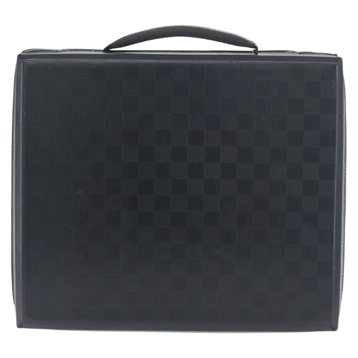 LOUIS VUITTON Damie Grasset Luke Business Bag Navy LV Auth bs33862