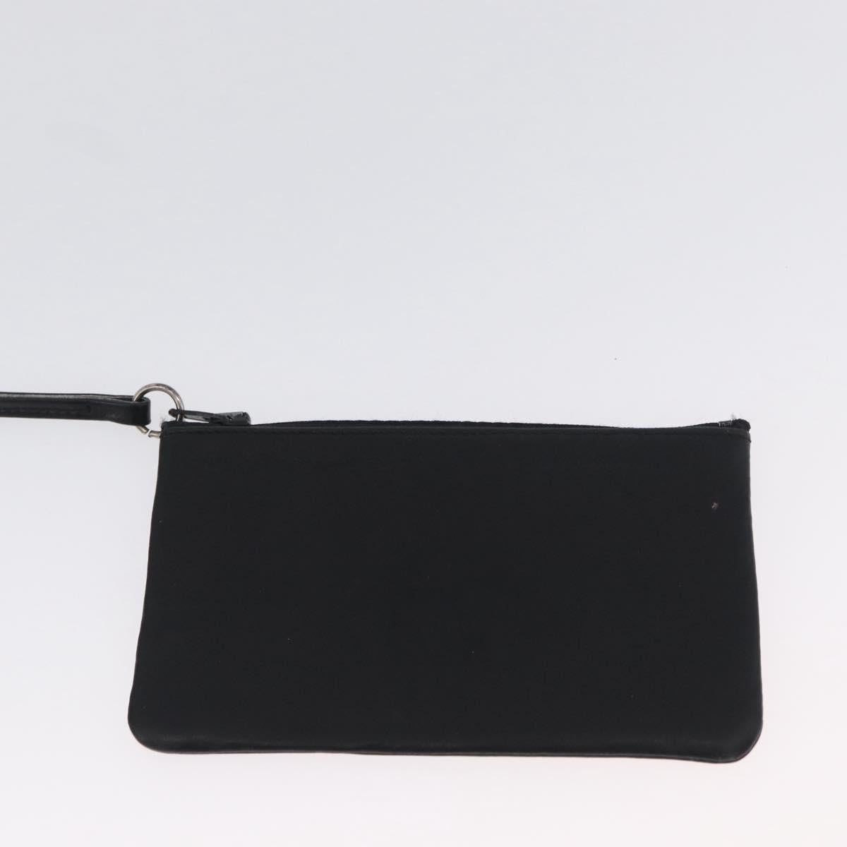 CHANEL Chain Shoulder Bag Leather Black White CC Auth bs33864