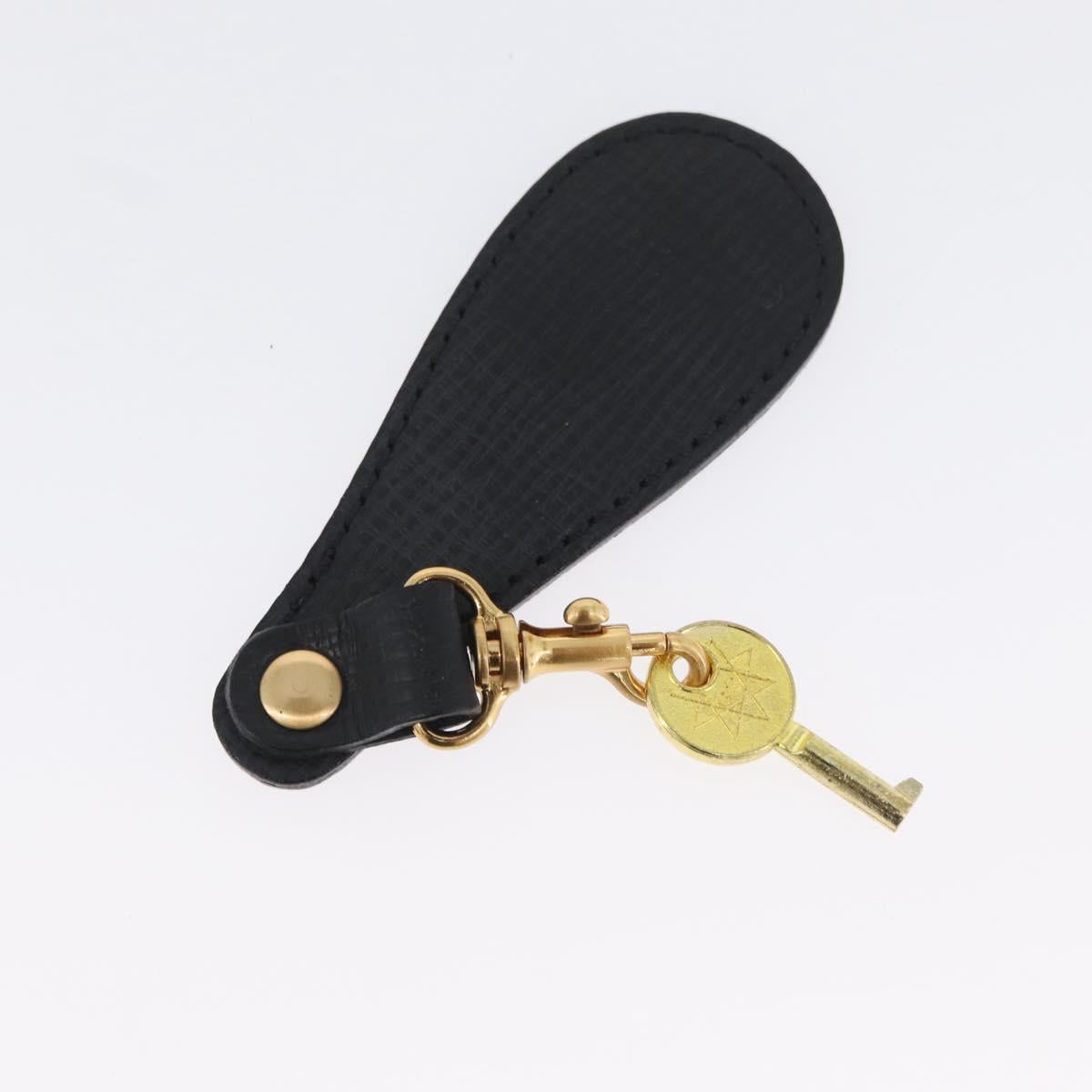 BURBERRY Clutch Bag Leather Black Gold Auth bs33867