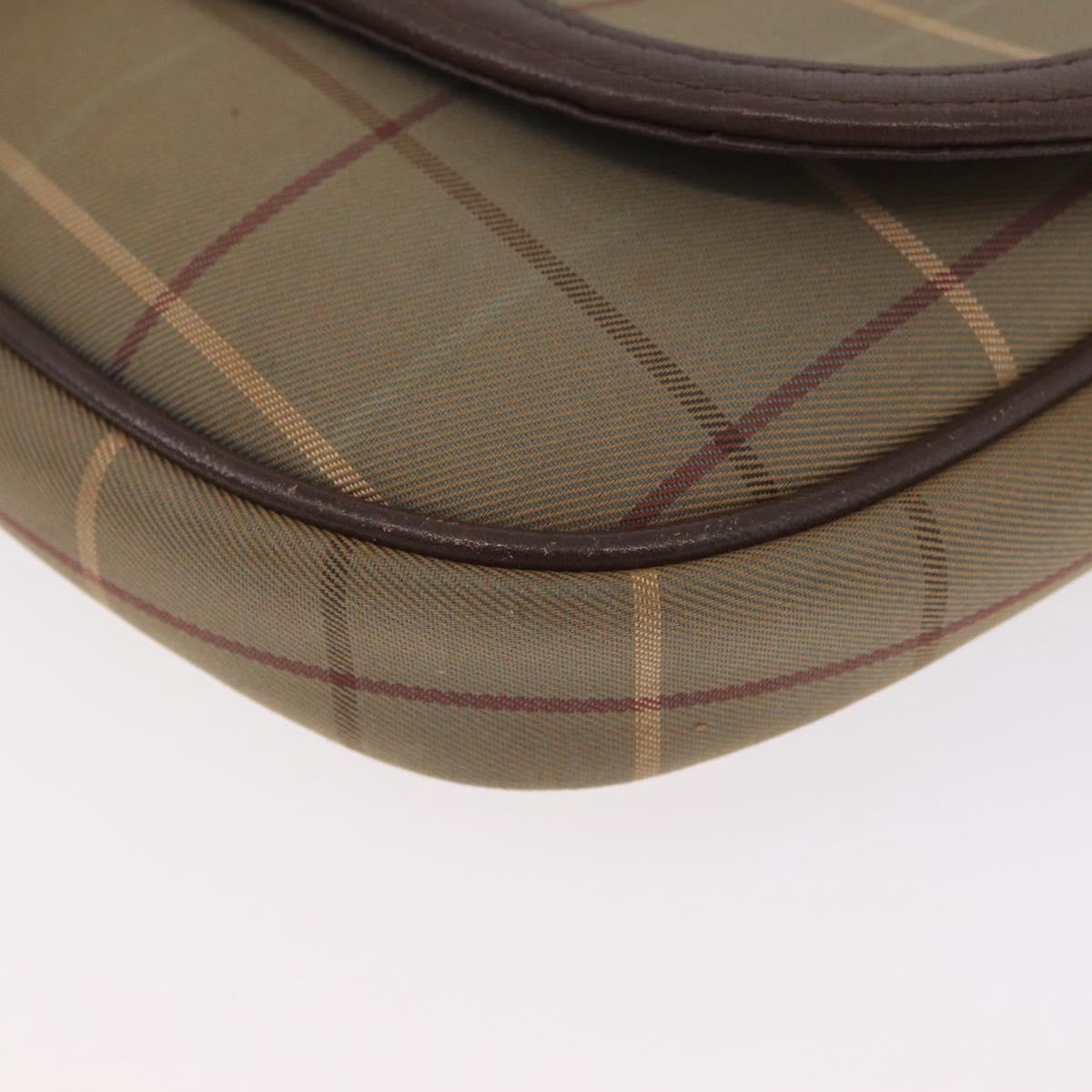 Burberrys Nova Check Shoulder Bag Canvas Brown Gold Auth bs33868