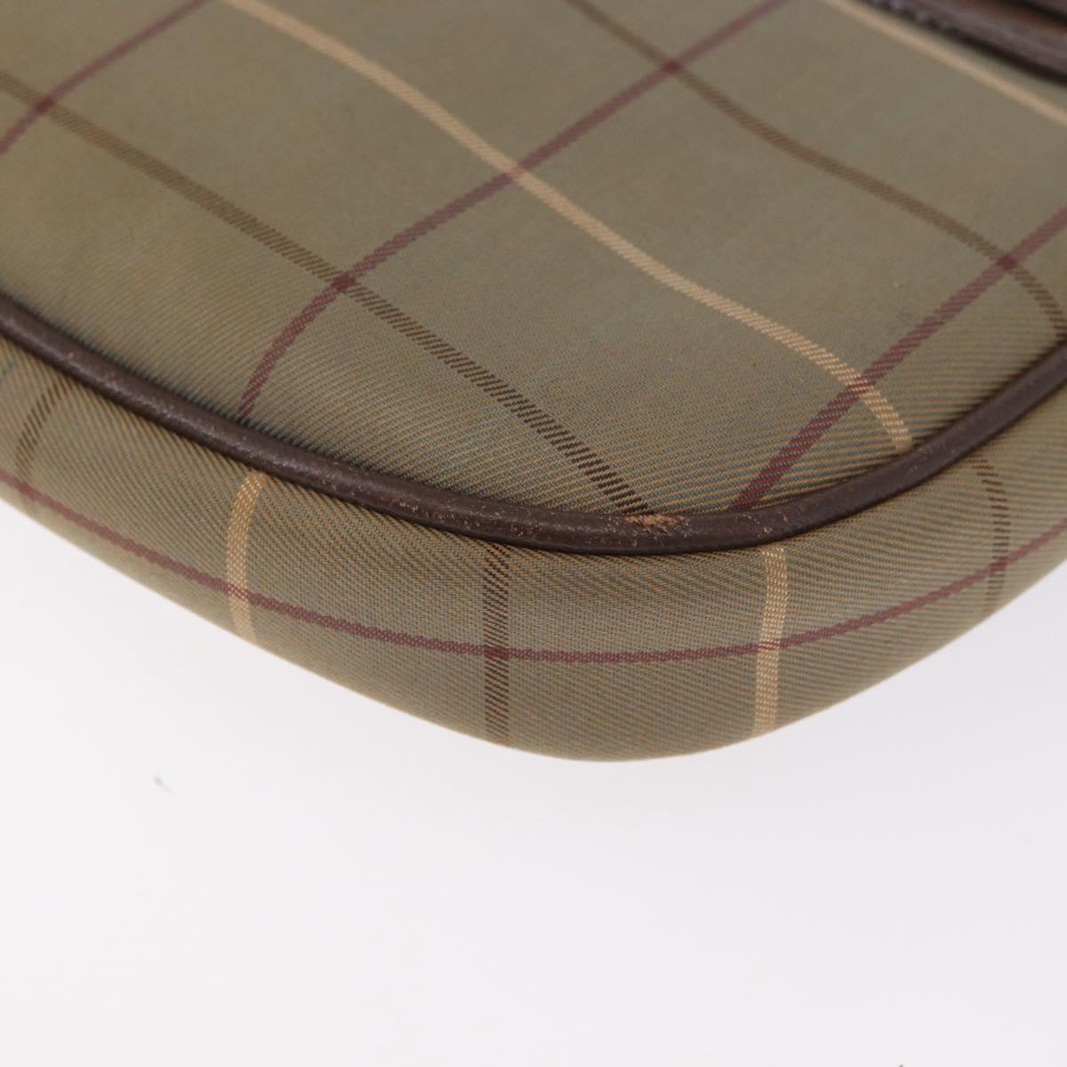 Burberrys Nova Check Shoulder Bag Canvas Brown Gold Auth bs33868