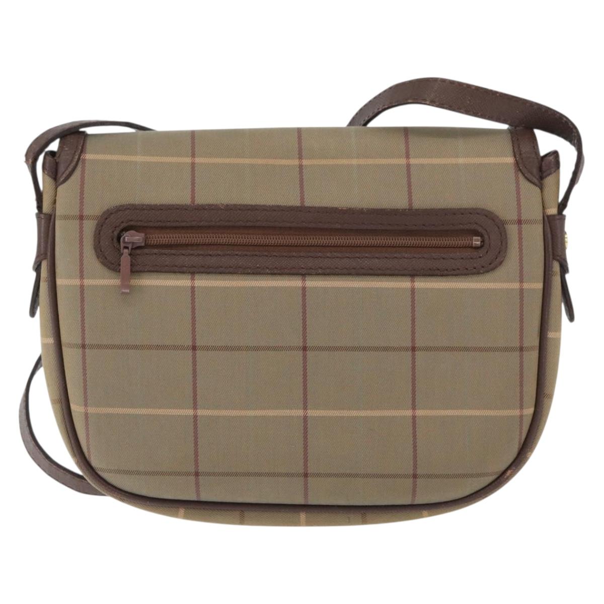 Burberrys Nova Check Shoulder Bag Canvas Brown Gold Auth bs33868
