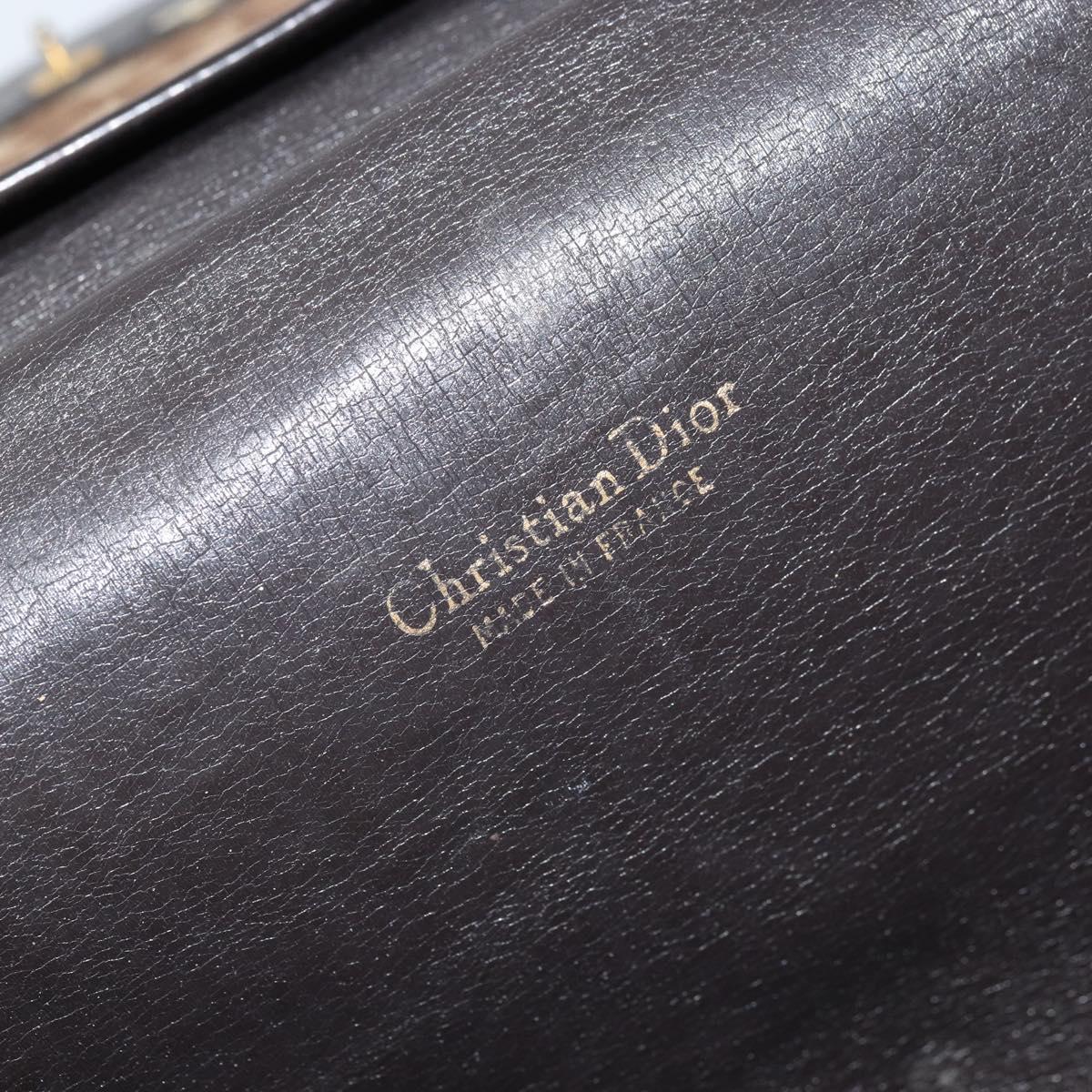 Christian Dior Trotter Canvas Shoulder Bag Brown Auth bs33870