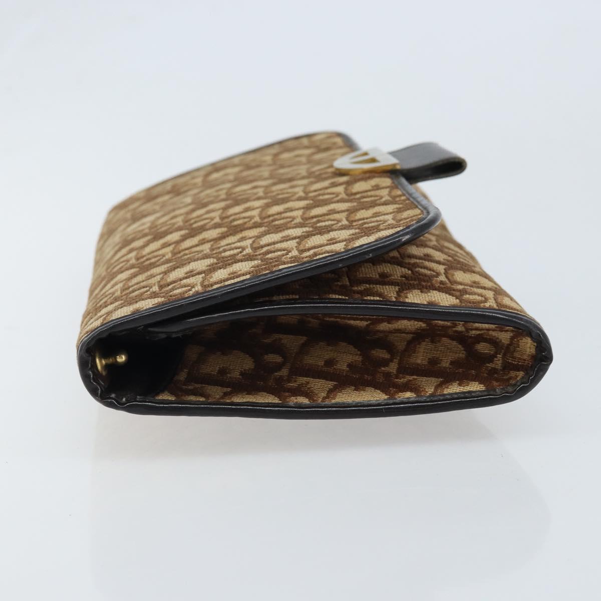 Christian Dior Trotter Canvas Shoulder Bag Brown Auth bs33870