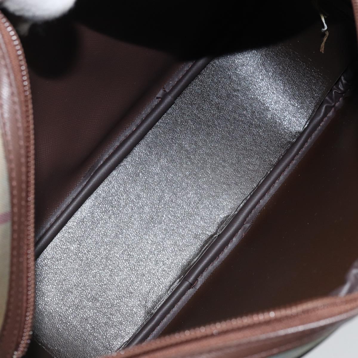 Burberrys Nova Check Shoulder Bag Canvas Brown Gold Auth bs33874
