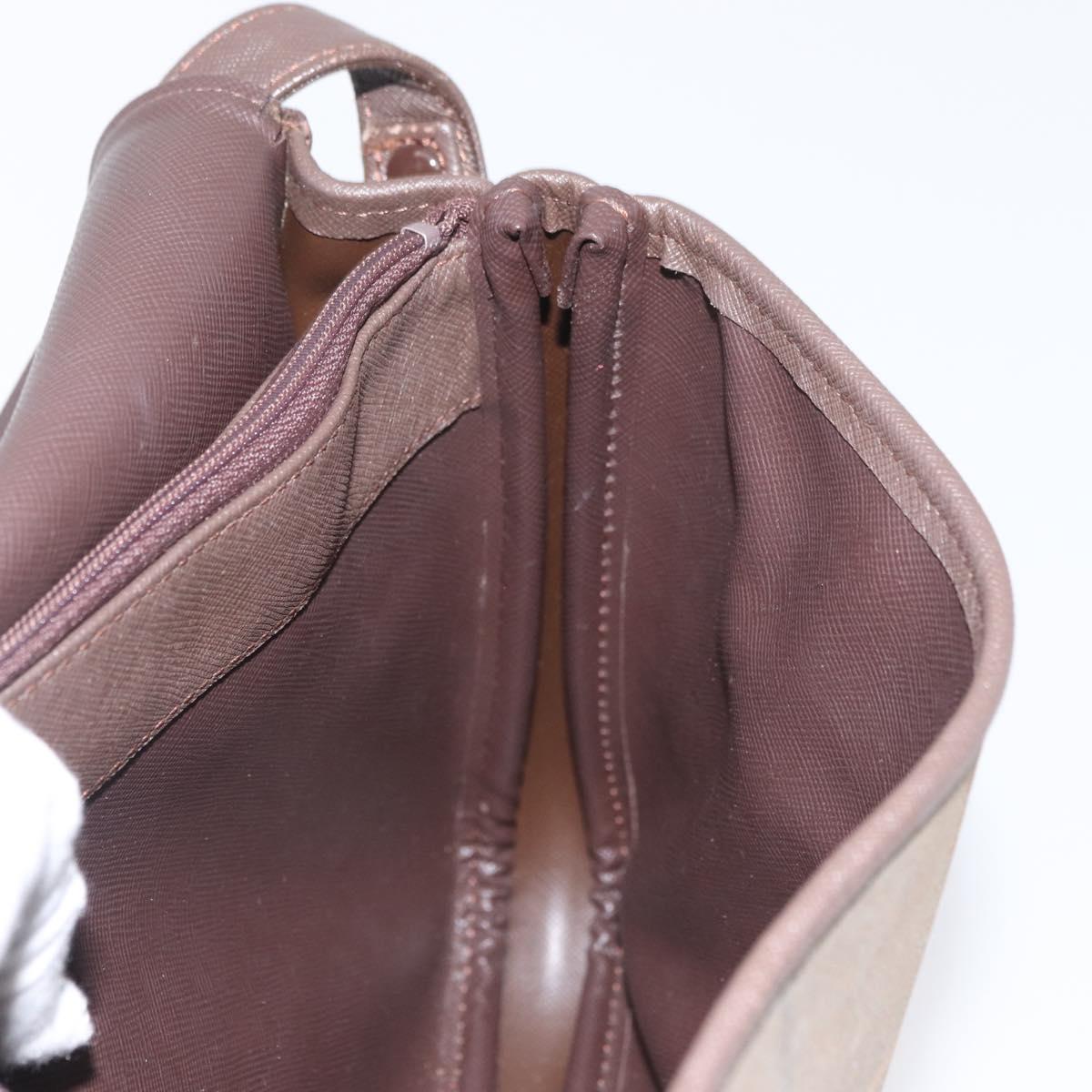 Burberrys Nova Check Shoulder Bag Canvas Brown Gold Auth bs33876