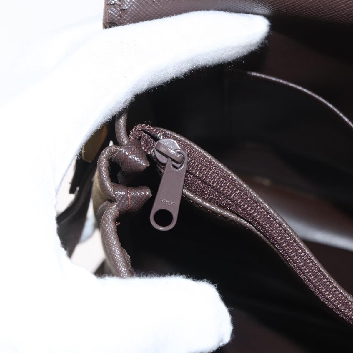 Burberrys Nova Check Shoulder Bag Canvas Brown Gold Auth bs33876