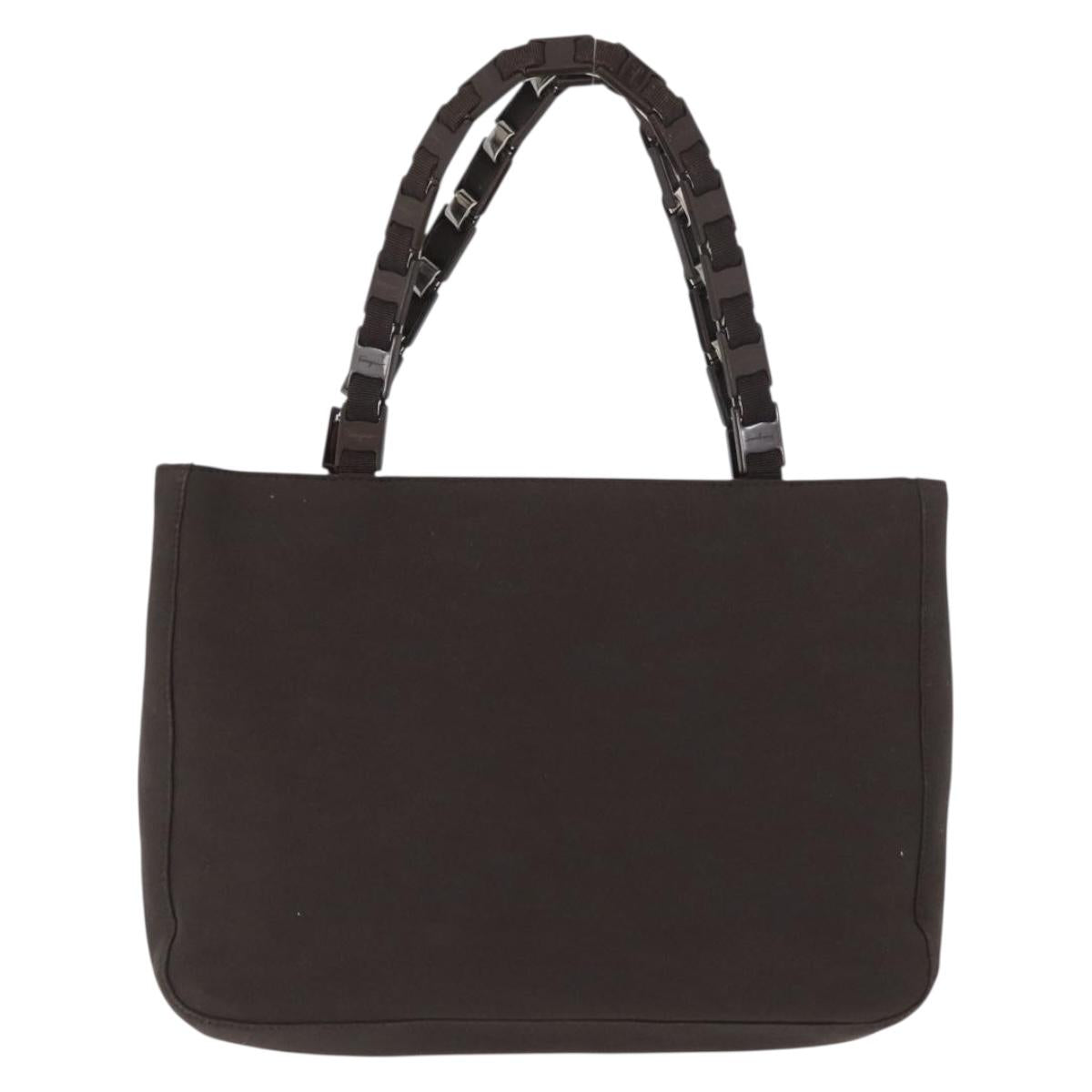 Salvatore Ferragamo Hand Bag Nylon Brown Auth bs33877