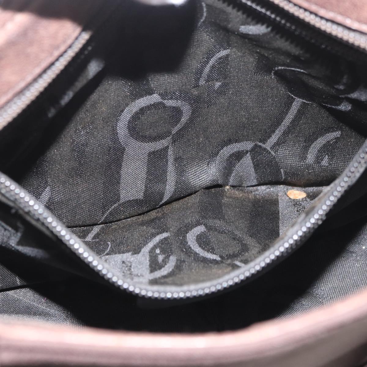 Salvatore Ferragamo Hand Bag Nylon Brown Auth bs33877