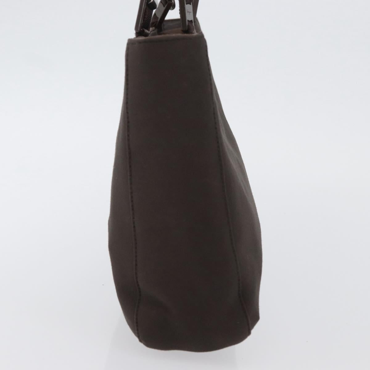 Salvatore Ferragamo Hand Bag Nylon Brown Auth bs33877