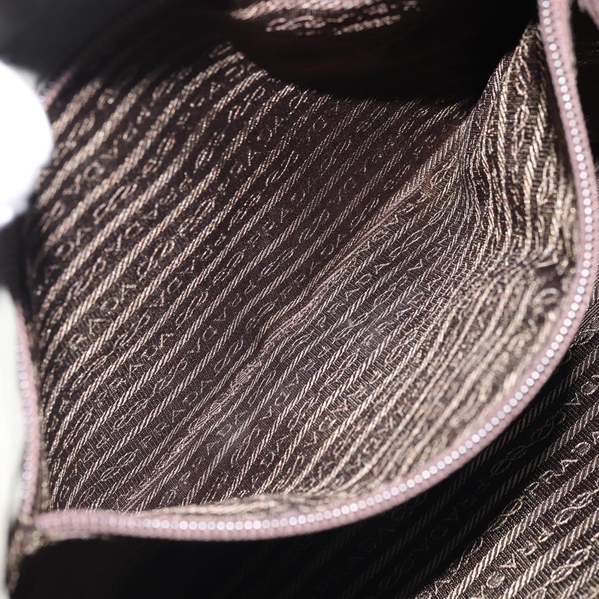 PRADA Hand Bag Nylon Khaki Auth bs33878