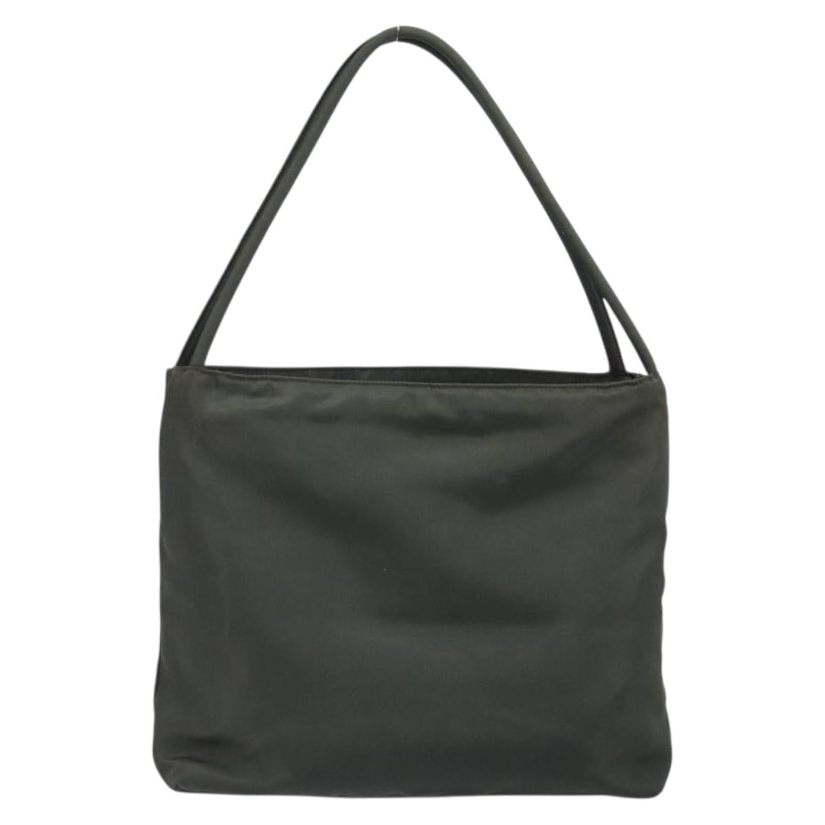 PRADA Hand Bag Nylon Khaki Auth bs33878
