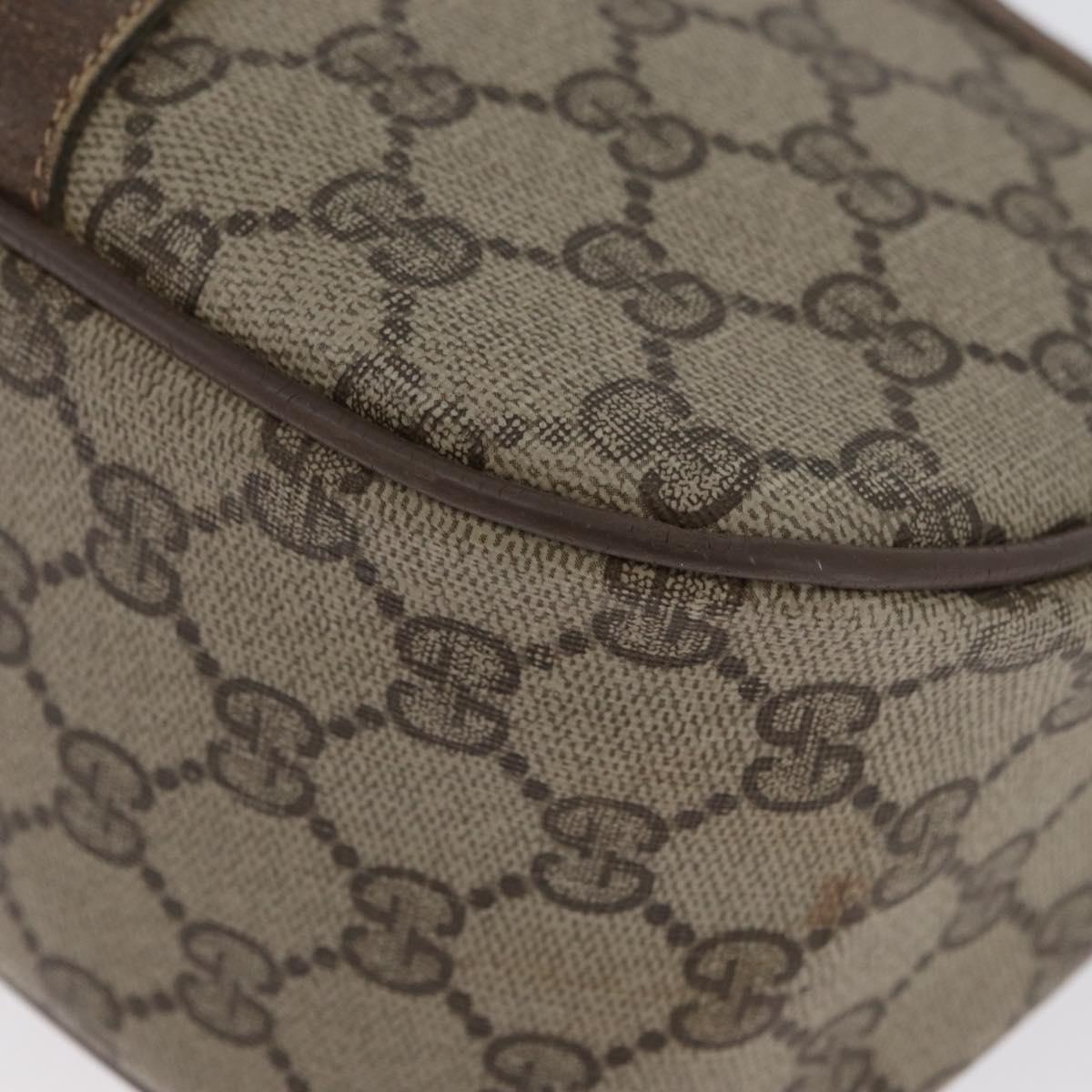 GUCCI GG Supreme Web Sherry Line Bag PVC Beige Gold 14 02 032 Auth bs33886