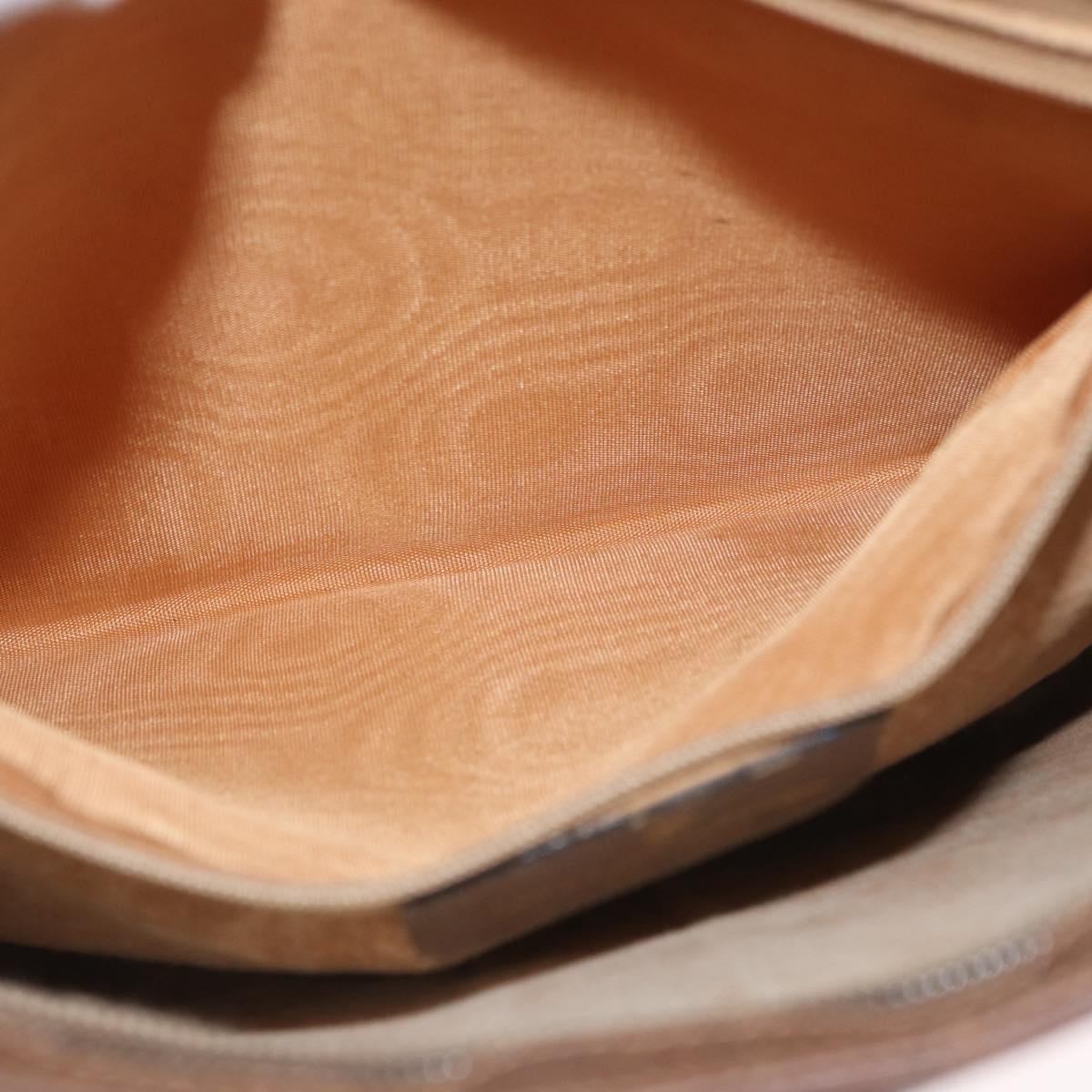 GUCCI GG Supreme Web Sherry Line Bag PVC Beige Gold 72 02 019 Auth bs33887