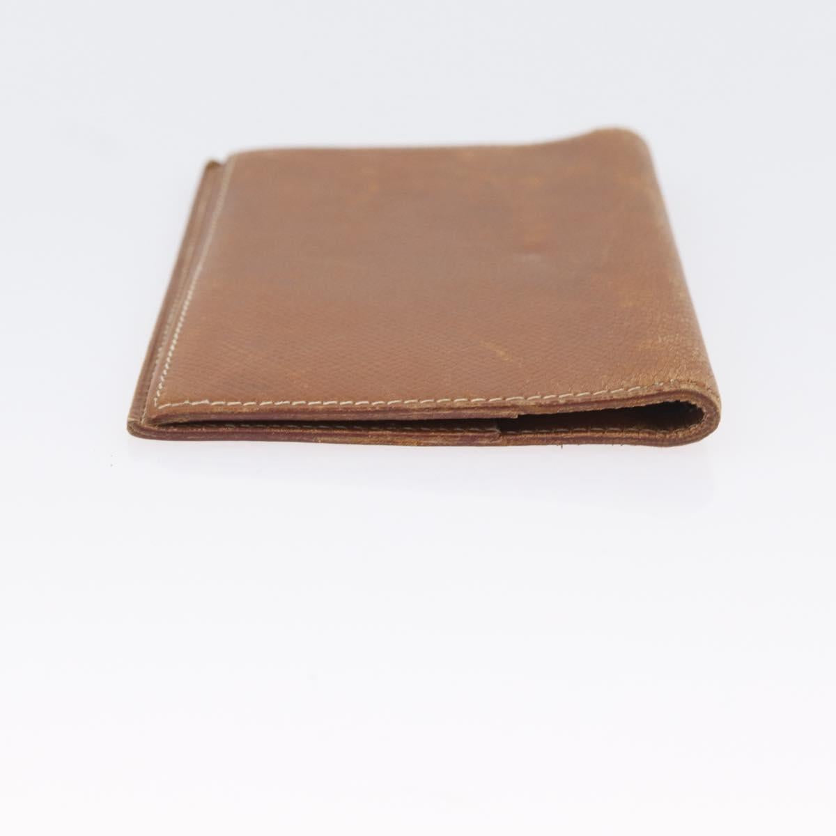 HERMES Wallet Leather 2 Set Brown Red Auth bs33891