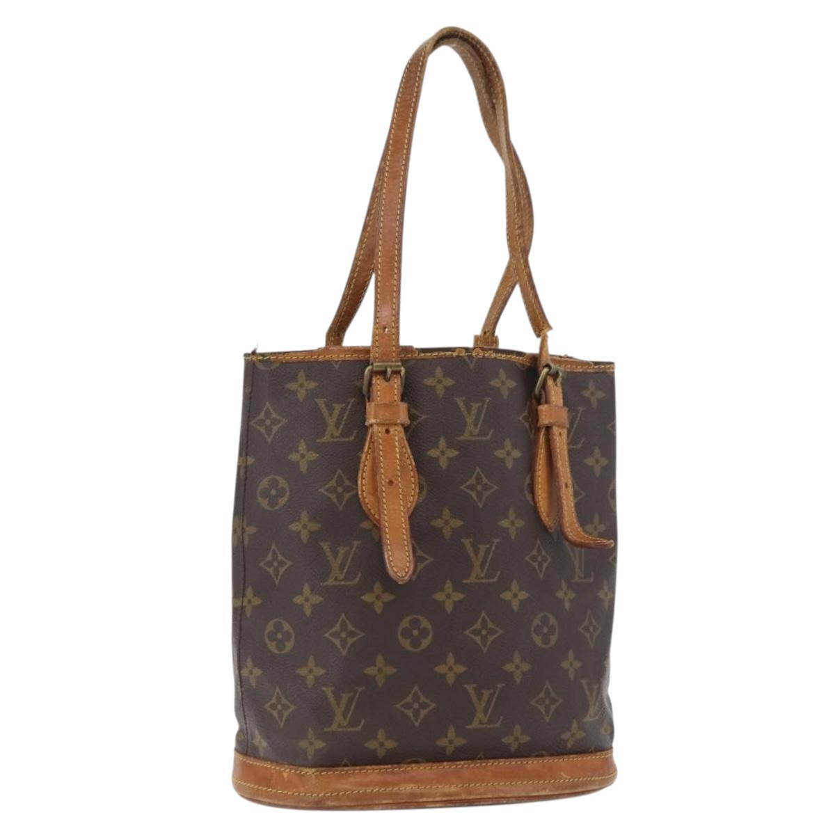 LOUIS VUITTON Monogram Bucket PM Shoulder Bag M42238 LV Auth bs33892