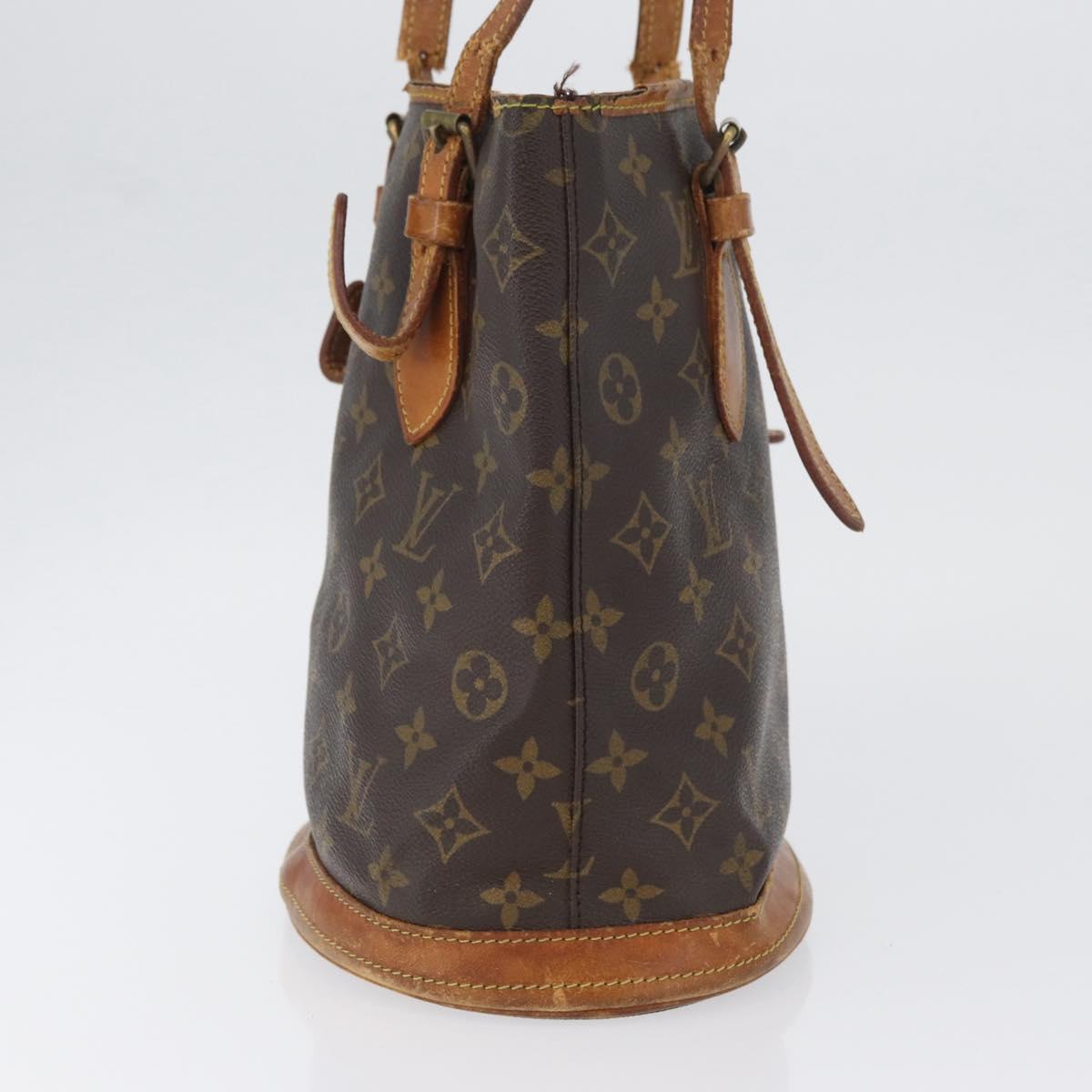 LOUIS VUITTON Monogram Bucket PM Shoulder Bag M42238 LV Auth bs33892