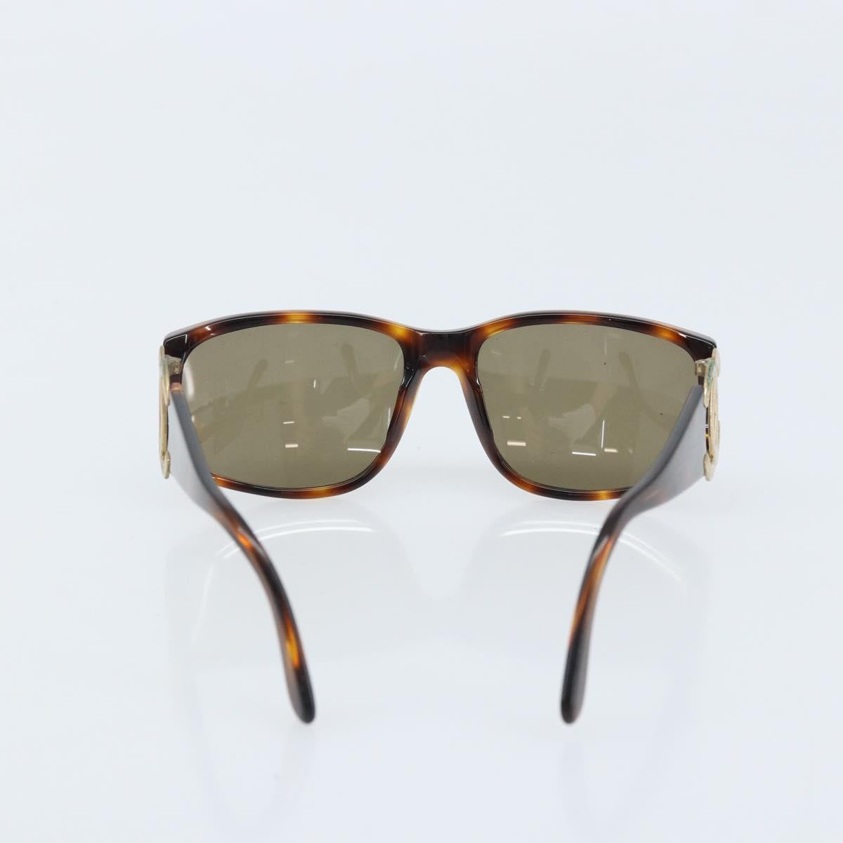 CHANEL Sunglasses plastic Brown CC Auth bs33897