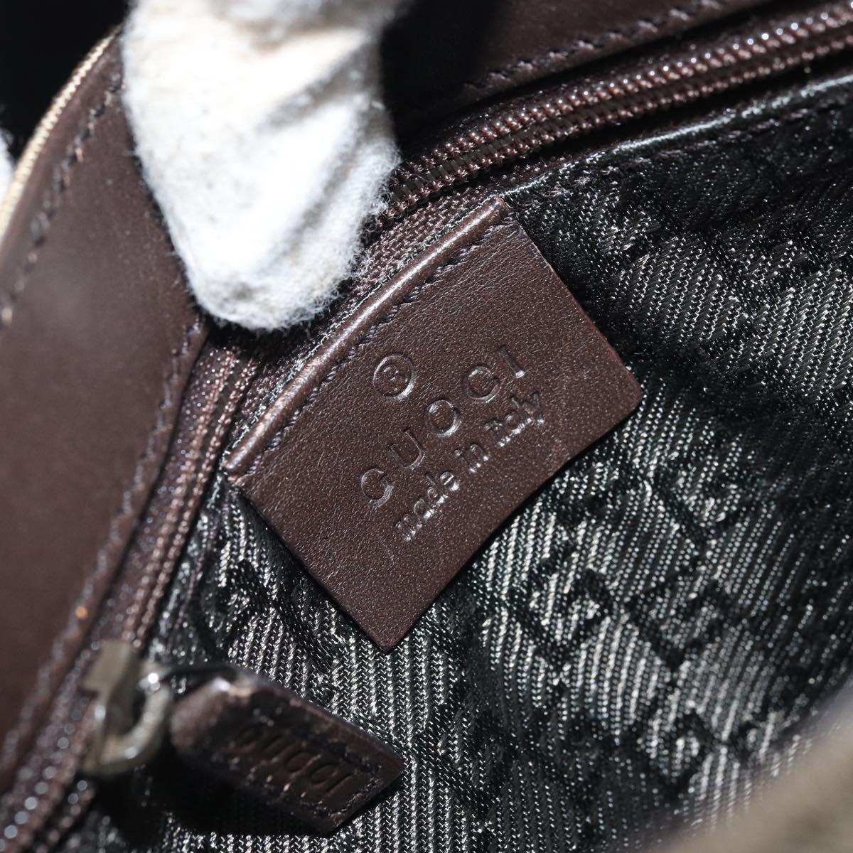 GUCCI Body Bag Canvas Beige Silver 92543 Auth bs33907