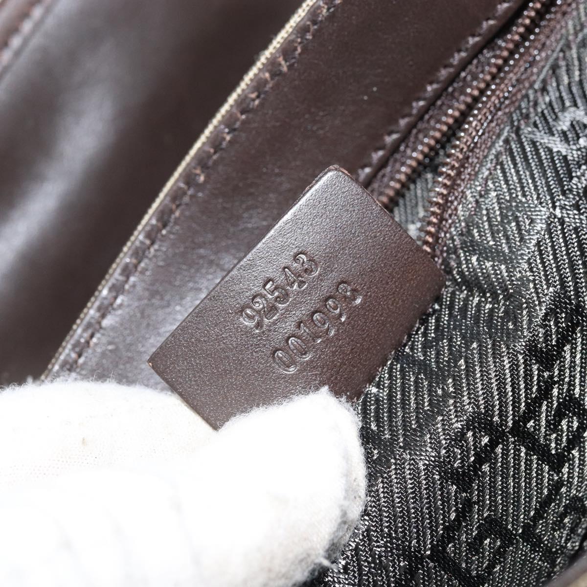 GUCCI Body Bag Canvas Beige Silver 92543 Auth bs33907