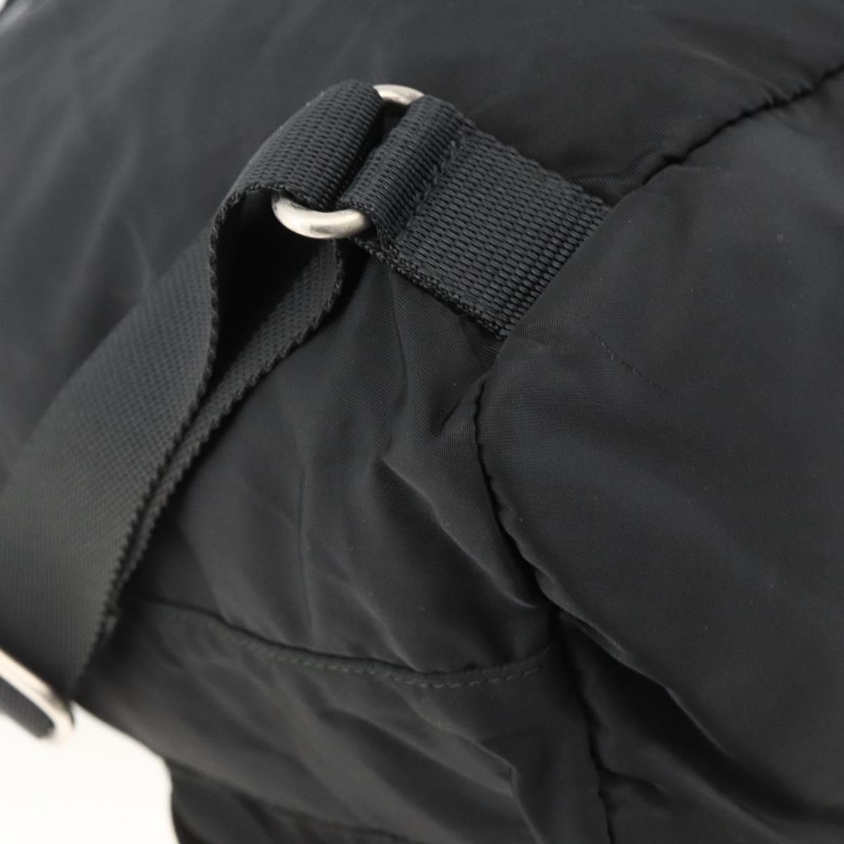 PRADA Backpack Nylon Black Silver Auth bs33909