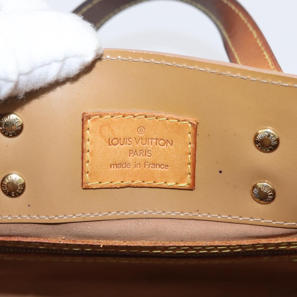 LOUIS VUITTON Monogram Vernis Reade PM Hand Bag Noisette M91334 LV Auth bs33919
