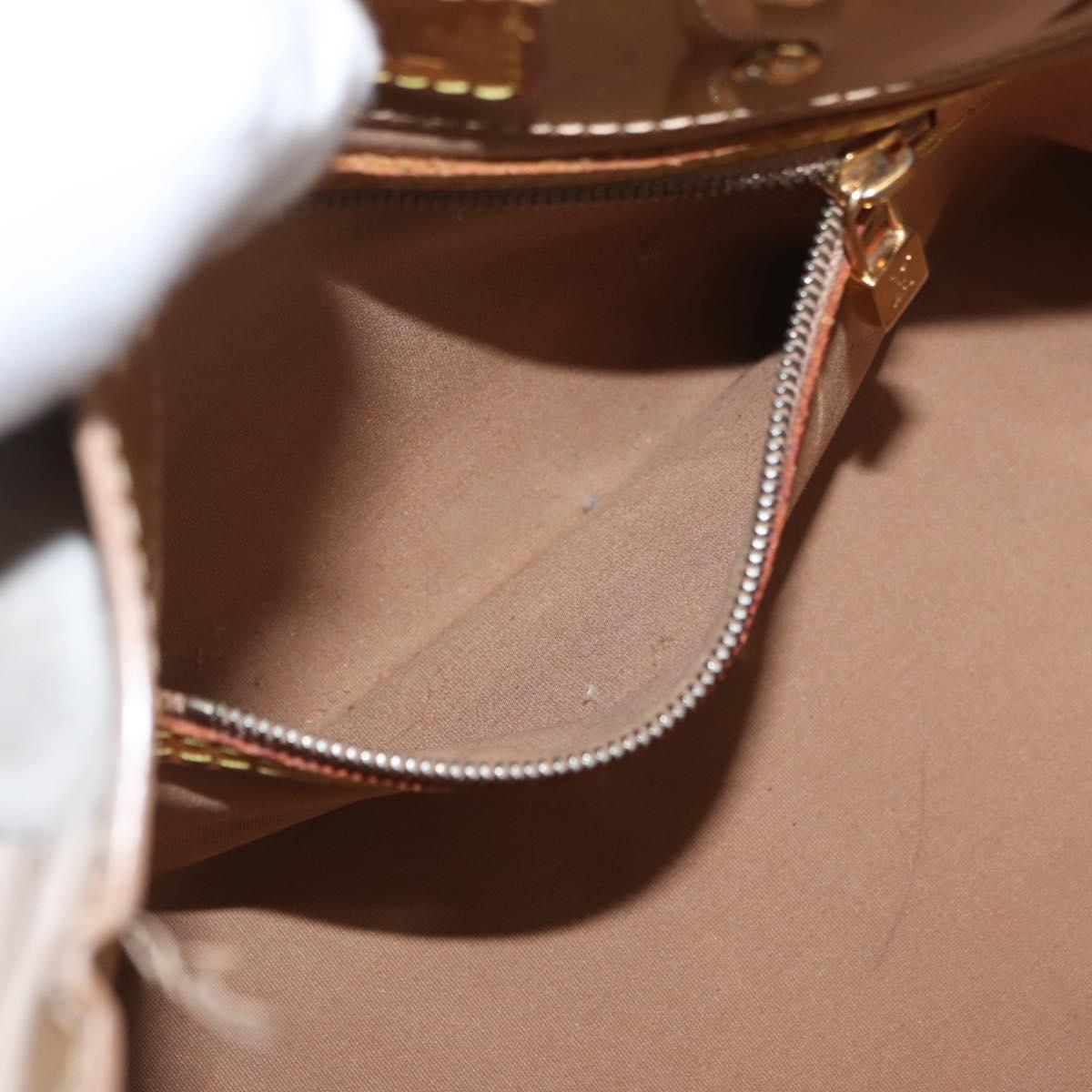 LOUIS VUITTON Monogram Vernis Reade PM Hand Bag Noisette M91334 LV Auth bs33919