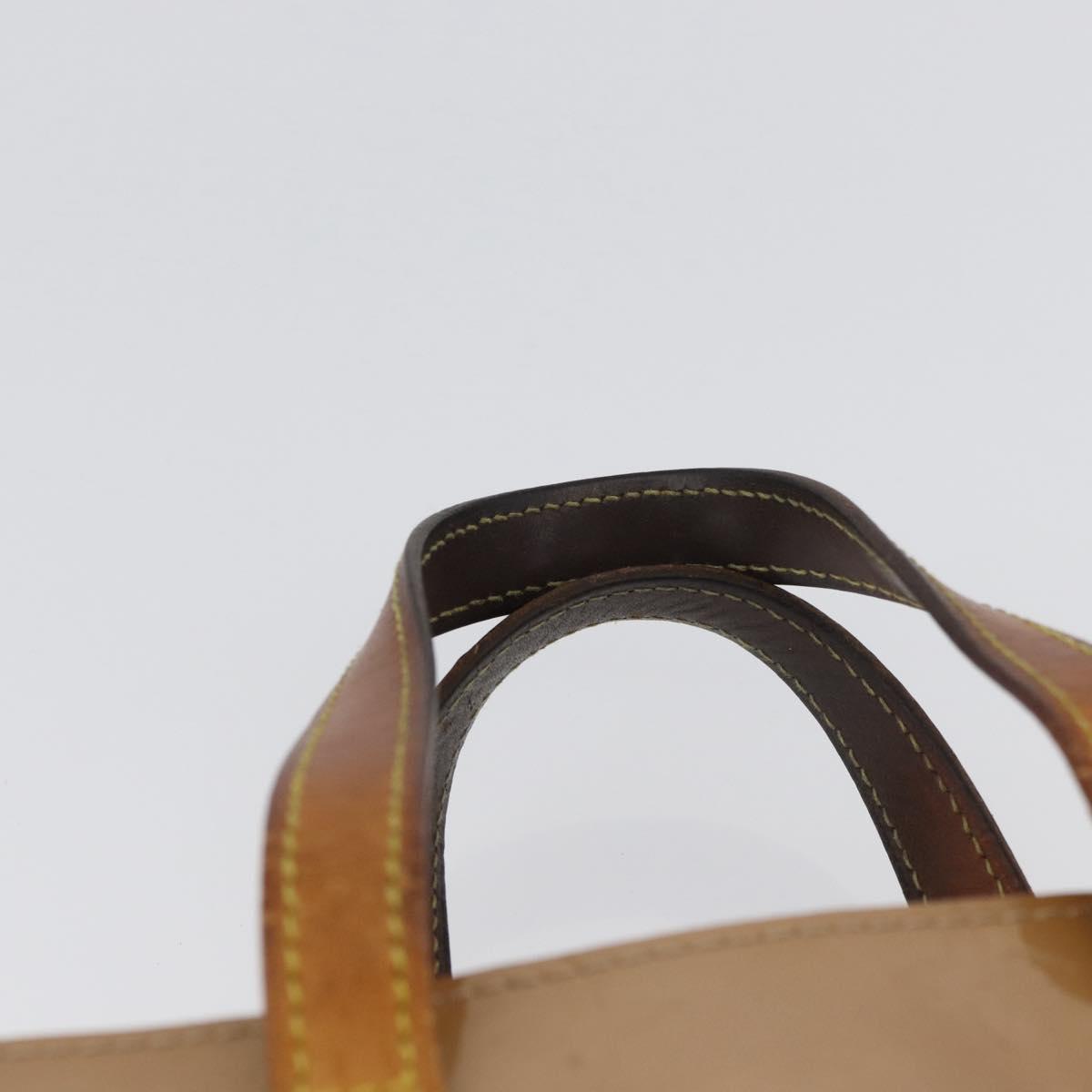LOUIS VUITTON Monogram Vernis Reade PM Hand Bag Noisette M91334 LV Auth bs33919