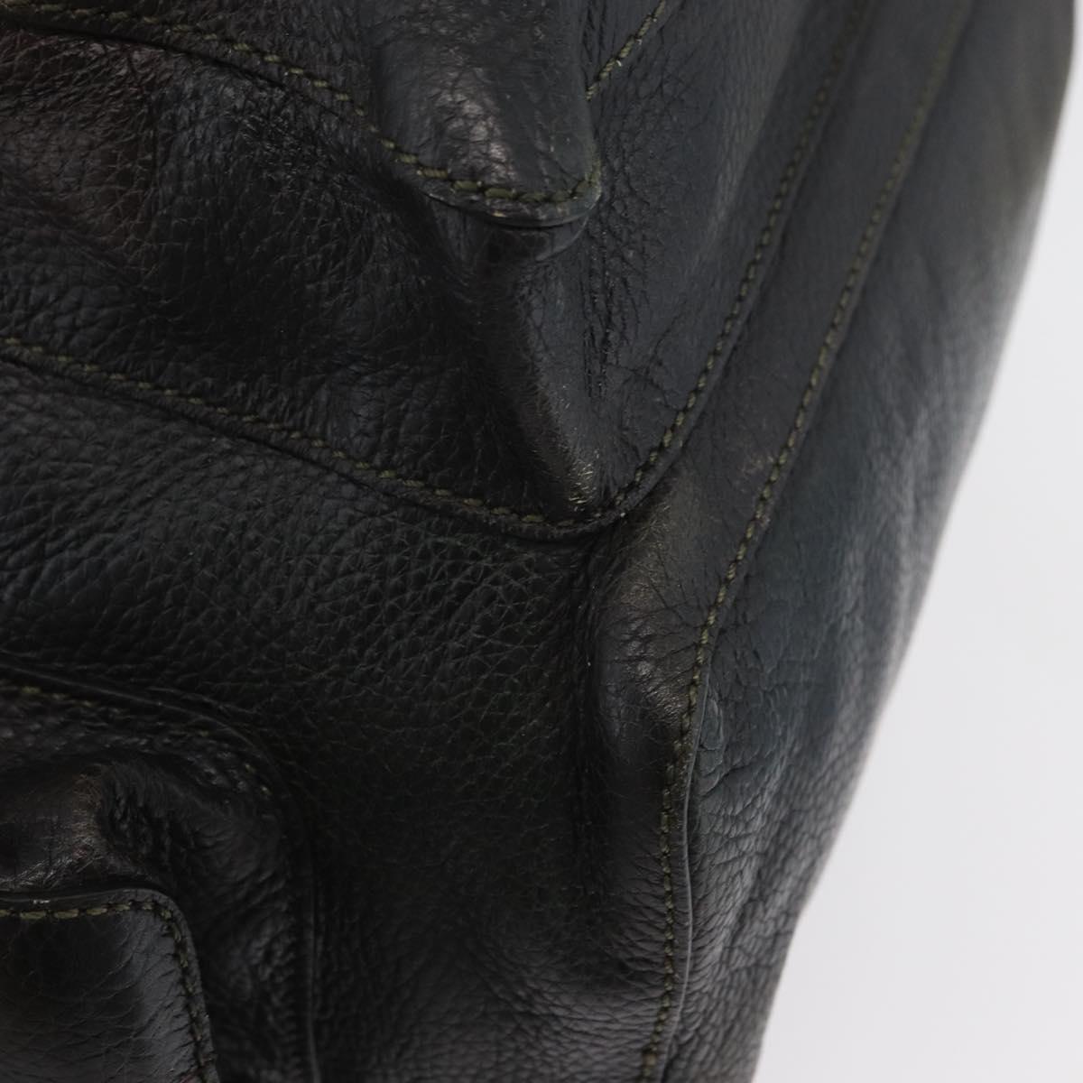 VALENTINO Backpack Leather Khaki Auth bs33924