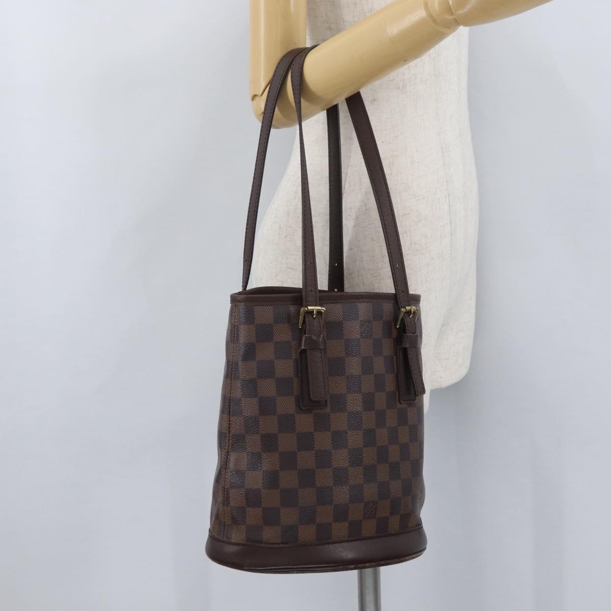 LOUIS VUITTON Damier Ebene Marais Shoulder Bag N42240 LV Auth bs33936