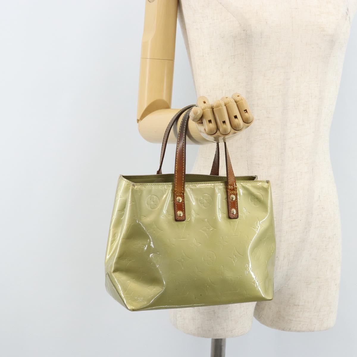 LOUIS VUITTON Monogram Vernis Reade PM Hand Bag Gris M91145 LV Auth bs33944